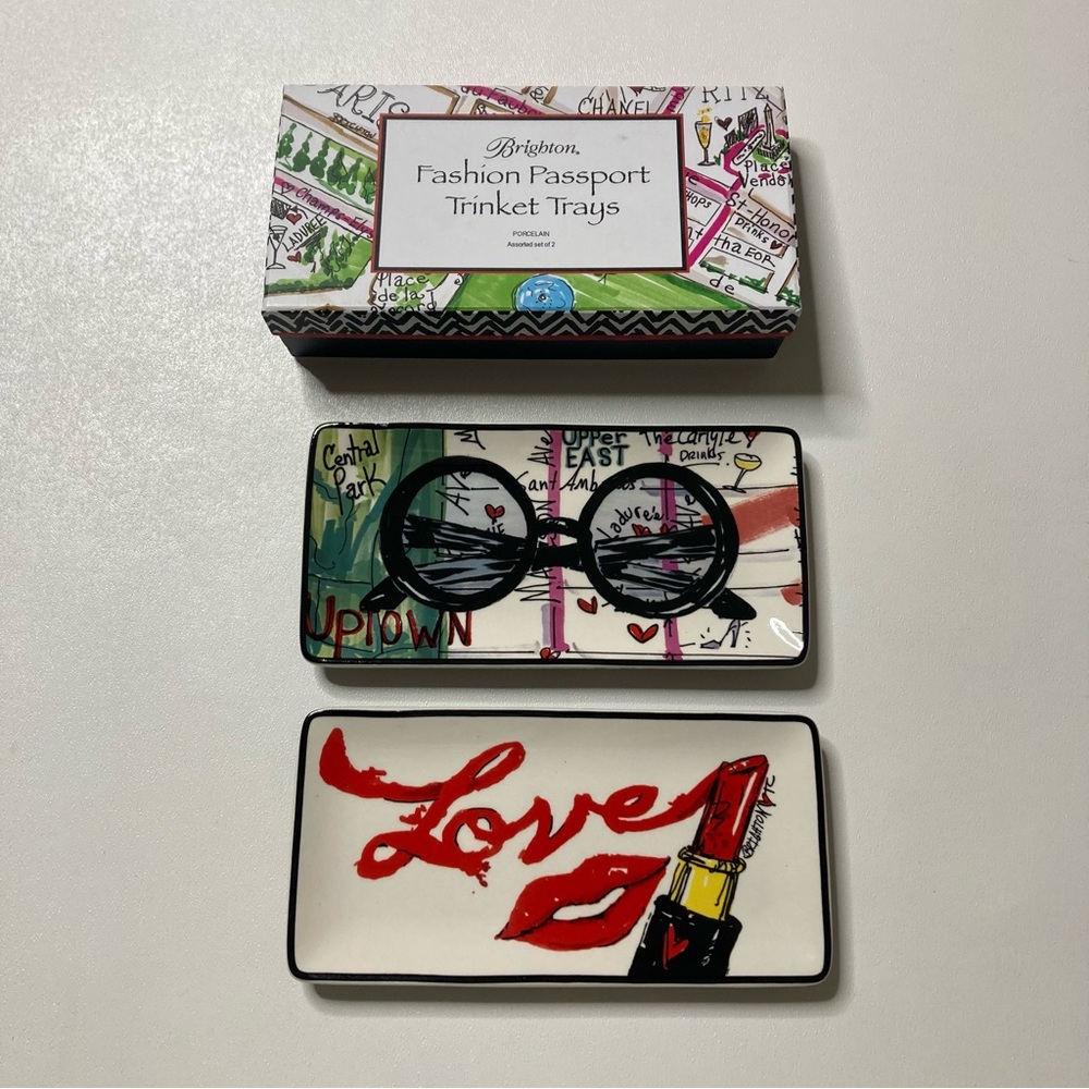 Brighton Fashion Passport Trinket Tray Set